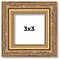 3x3 Museum-Quality Picture Frame with UV-Resistant Acrylic & Acid-Free Backing, Available in 4 Finishes - Gold, Silver, Bronze, and Black
